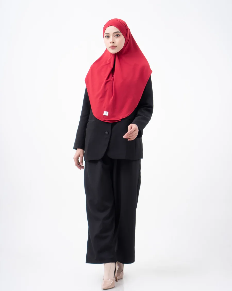 Pesona Pashmina Bandana Oval in Ruby Red